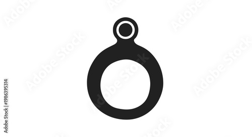 Black Ring with Small Loop Attachment.