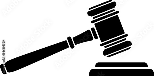 Gavel icon on white background. Modern simple icon vector illustration. vector silhouette illustration isolated on white background 