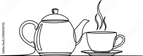 Set of teapot and kettle silhouettes in various styles, classic and modern tea vessels, kitchenware vector illustration isolated on white
