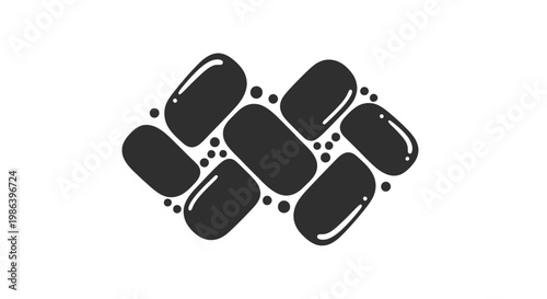 Black Nail Polish Bottles Arranged Together.