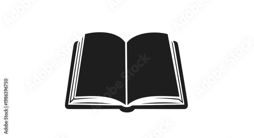 Open Book with Blank Pages Inside.