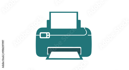 Simple Illustration of a Printer Device.