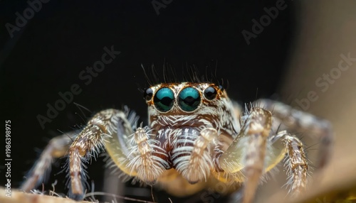 Close-up of a Jumping Spider Face.