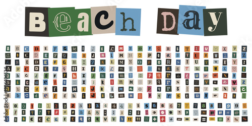 Ransom Note Style Alphabet for True Crime Podcast and Mystery Scrapbooking