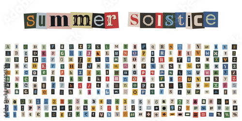 Ransom Note Style Alphabet and Numbers for Anonymous Letter Design