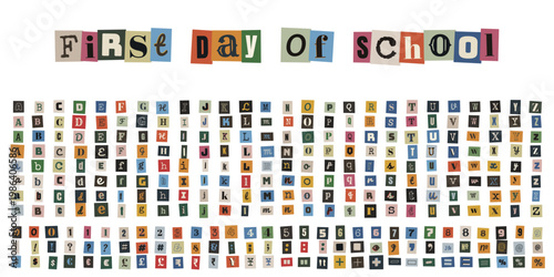 Ransom Note Style Alphabet for DIY School Projects and Scrapbooking