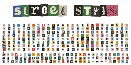 Anonymous Ransom Note Typography Set for DIY Punk Zine and Urban Street Style Design