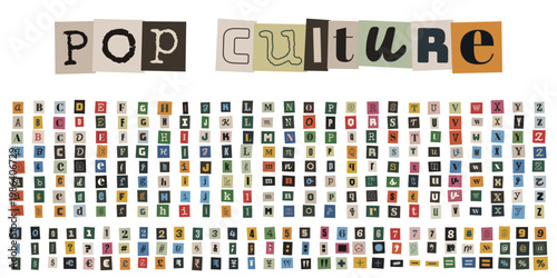 Ransom Note Style Alphabet for True Crime Podcast and Mystery Design
