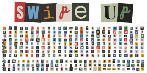 Ransom Note Style Alphabet and Numbers, Anonymous Letter Cutouts, Mystery Message Kit