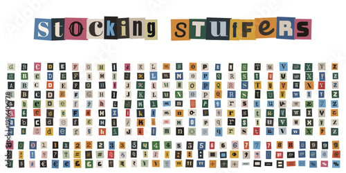 Ransom Note Alphabet Letters and Numbers for Anonymous Message Design