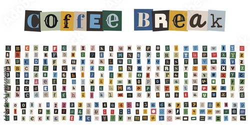 Ransom Note Style Alphabet for Anonymous Message and True Crime Podcast Art