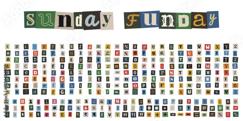 Ransom Note Alphabet Cutout Letters for True Crime Podcast Branding and Mystery Design