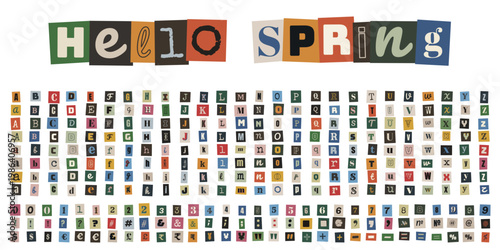 Ransom Note Anonymous Letter Kit with Cutout Magazine Alphabet Numbers and Symbols