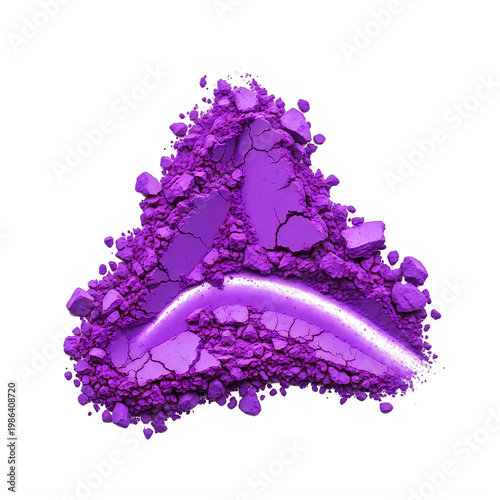 a purple smear of lipstick or lip gloss on a surface isolated on transparent background