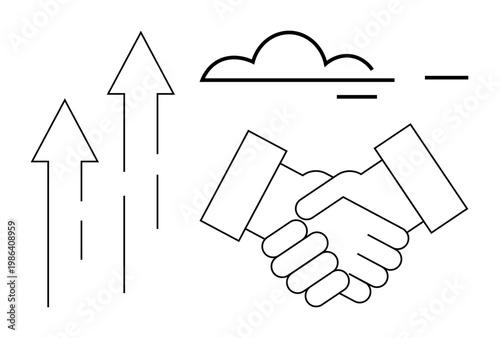 Fotografija Business partnerships, teamwork, growth, success, collaboration, corporate strategy