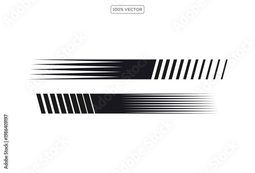 Abstract Racing Motion Collection Speed Lines Motorsport Stripes Vector Illustration