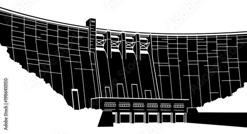 An illustration depicts a futuristic architectural structure with sleek lines and geometric patterns.