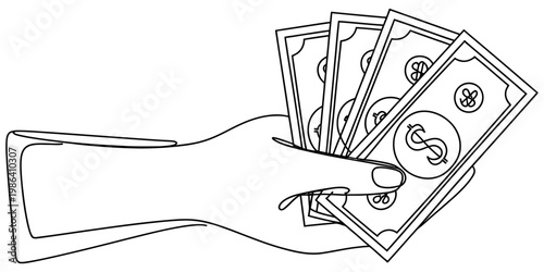 A minimalist single line drawing of the iconic san francisco city skyline on a white background Vector, illustration