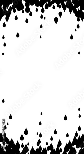 Water droplets fall from above onto a dark surface creating a splash