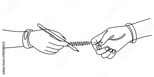 Continuous line drawing of a loving parent holding their small baby with a gentle white background Vector, illustration