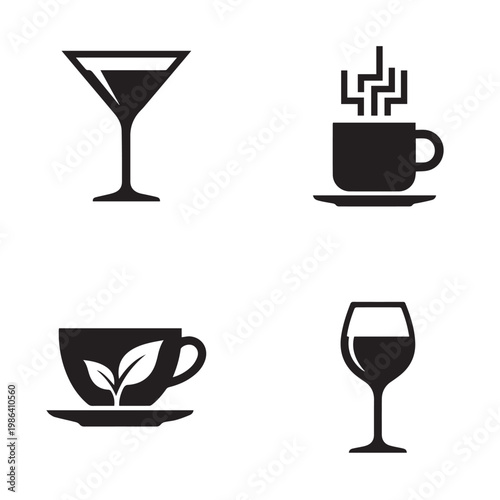 Beverages and Drinks Logo Set