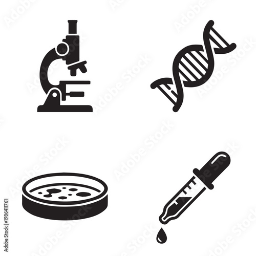 Science and Laboratory Research Icon Set