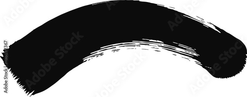 Black mascara brush stroke