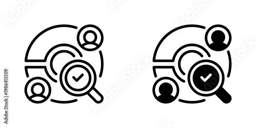 Competitor Comparison Vector Line Icon for Marketing and Business