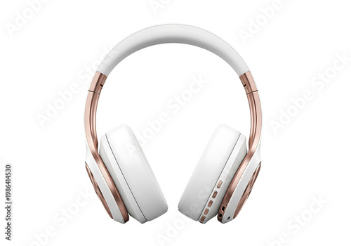 White and rose gold wireless headphones with personal audio headphones wireless technology