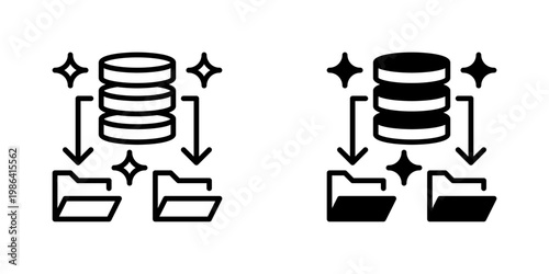 Repository Vector Line Icon for Technology and Programming