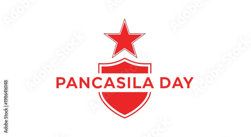 Pancasila Day Celebration Emblem Logo.