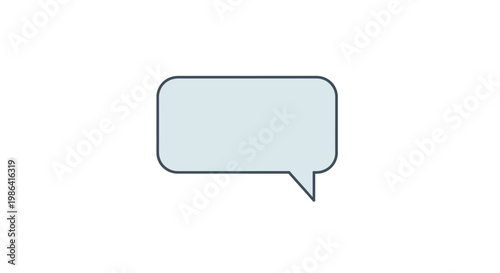 Speech bubble icon for communication.