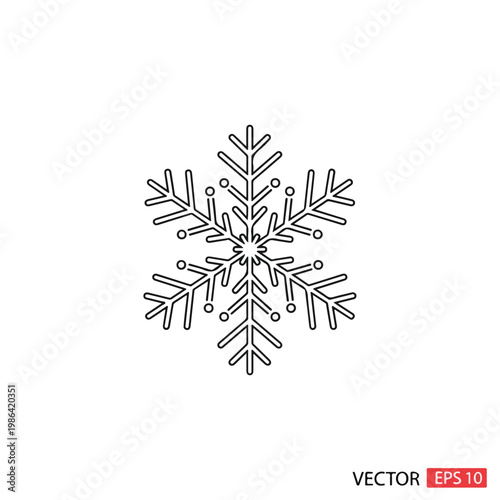 Obraz na plátně Snowflake Geometry Ornament