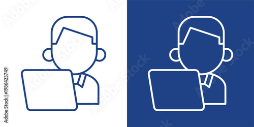 Freelance Blue And White Icon Style Collection