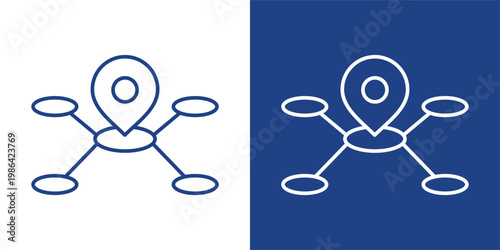 Mobility Blue And White Icon Style Collection