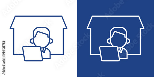 Remote Blue And White Icon Style Collection