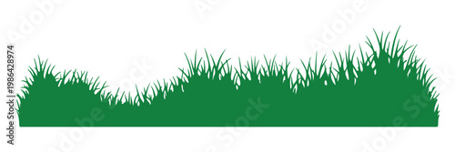 Green grass vector, fresh spring meadow elements nature