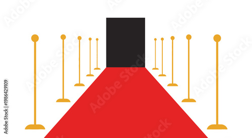 Red Carpet Entrance to Dark Doorway, VIP Access, Exclusive Event, Luxury Lifestyle