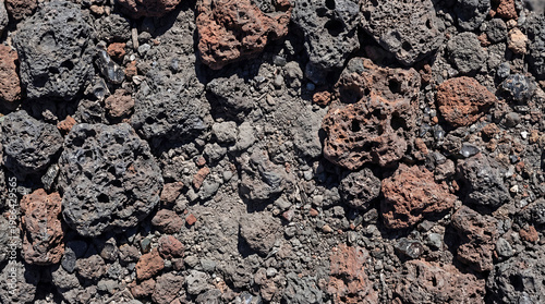 Raw Volcanic Scoria and Ash Texture Background