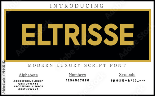 Eltrisse is a modern handwritten script font with elegant curves and smooth flow, ideal for branding, invitations and stylish typography designs requiring a clean and refined look.