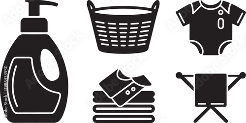 Minimalist black of transportation and travel essentials