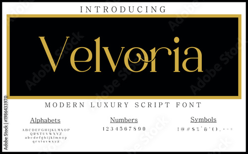 Velvoria is a modern handwritten script font with stylish curves and elegant flow, ideal for branding, logos and digital typography requiring a refined and contemporary appearance.