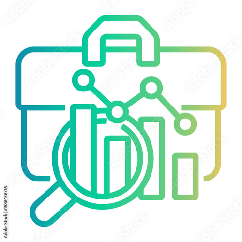 unemployment Line Gradient Icon