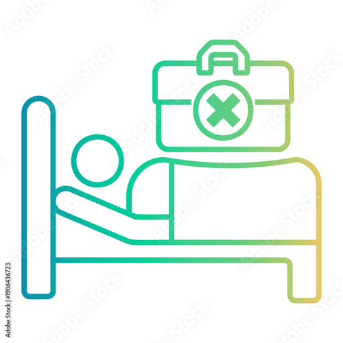 unemployment Line Gradient Icon