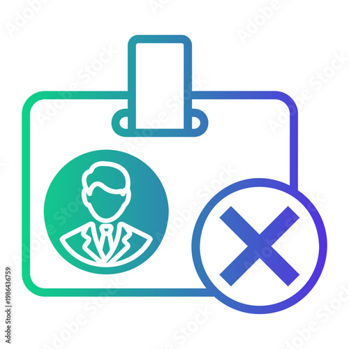 unemployment Line Gradient Icon