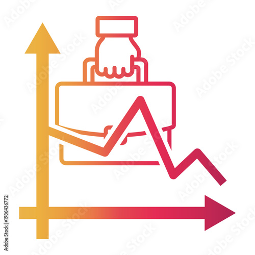 unemployment Line Gradient Icon
