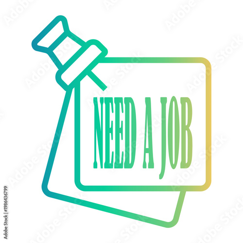 unemployment Line Gradient Icon