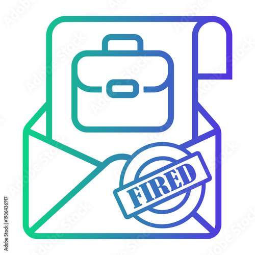 unemployment Line Gradient Icon