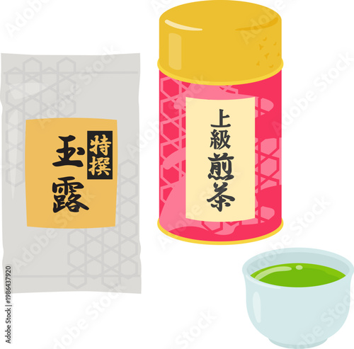 高級緑茶のパッケージ