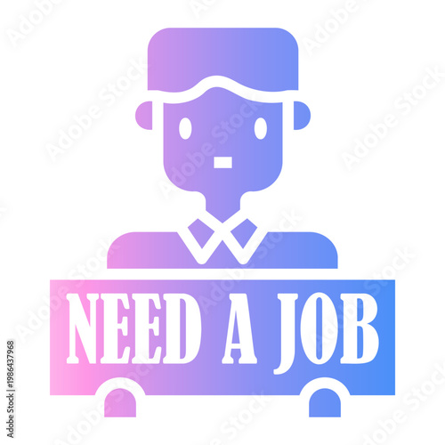unemployment Gradient icon